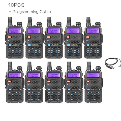 10 PCS Baofeng UV-5R 8W Two Way Radio Black Ham Amateur Walkie Talkie Dual Band VHFUHF 136-174 / 400-520MHz Handheld Radio ► Photo 1/1