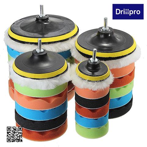 7pcs Buffing Pad 3''5''6''7'' inch Car Sponge Polishing Pad Kit Abrasive Polisher Drill Adapter Waxing Compound Tools Accessory ► Photo 1/6