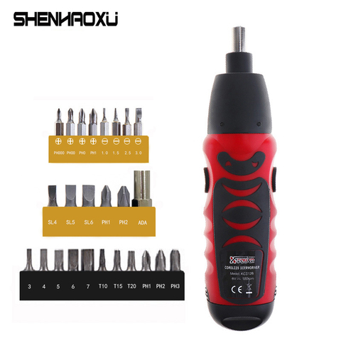 Mini Electric Screwdriver Power Tools Battery Operated Cordless Screw Driver Drill Tool Set Bidirectional Switch ► Photo 1/6