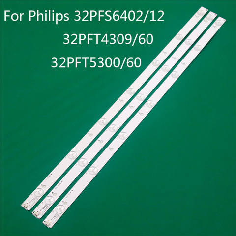 TV Illumination For Philips 32PFS6402/12 32PFT4309/60 32PFT5300/60 LED Bar Backlight Strip Line Ruler GJ-2K15 D2P5 D307-V1 V1.1 ► Photo 1/6