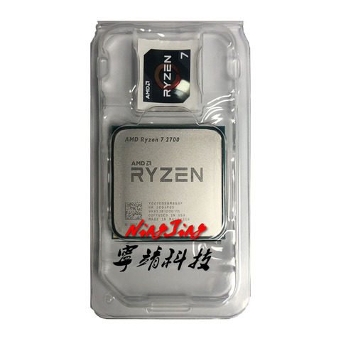 AMD Ryzen 7 2700 R7 2700 3.2 GHz Eight-Core Sixteen-Thread CPU Processor L3=16M 65W YD2700BBM88AF Socket AM4 New and without fan ► Photo 1/2