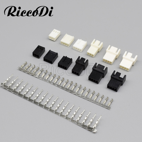 10-50Sets 2510 2540 2.54 mm KF2510 KF2540 Male Female Housing Connector With Terminals 2.54mm Pitch Black White Color ► Photo 1/6