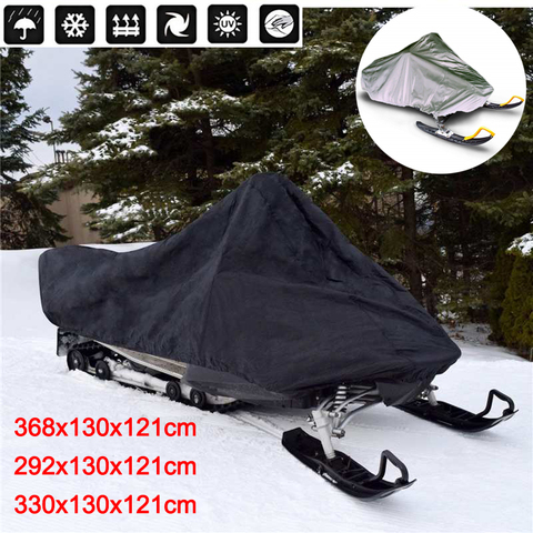 Outdoor Snowmobile Cover 3 sizes Waterproof Dust Trailerable Sled Cover Storage Anti-UV All-Purpose Cover Winter Motorcyle Cover ► Photo 1/6