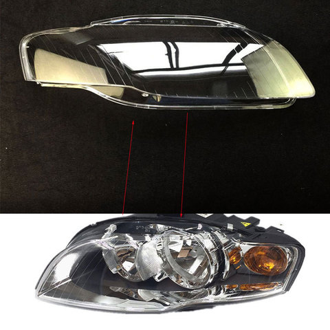For audi A4 B7 2006-2007 lens Front headlights headlights glass mask lamp cover transparent shell lamp masks Transparent shell ► Photo 1/4