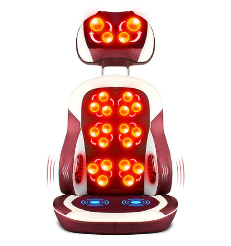 Eelectric Heating Kneading Massage Chair Infrared Physical Therapy Neck Pillow Back Massage Relax Seat Cushion Vibrator ► Photo 1/6