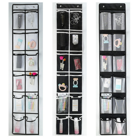 2022 New 12 Large Mesh Pockets Hanging Shoe Organiser Rack Tidy Storage Box Hanging Bags Wall Bag Room Shoes Slippers Storage ► Photo 1/6