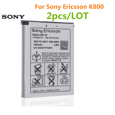 Original BST-33 BST 33 battery replacement for Sony Ericsson K800 I SATIO U1 W880I K810I W100I T700 T715 ► Photo 1/3