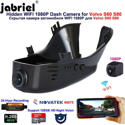 Jabriel Full HD 1080P Wifi dash cam car dvr video recorder for Volvo S80 S60 2012 2015 V40 V60 V70 XC60 XC40 XC70 XC90 S40 S90 ► Photo 1/5