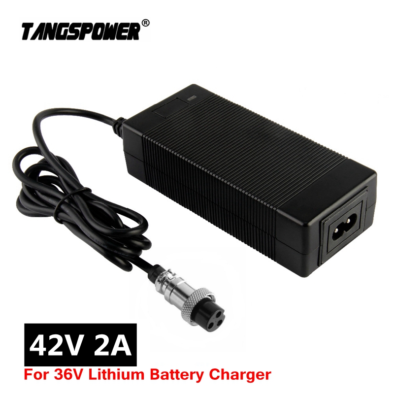 Battery Charger 36V 1.8A 3-prong Inline Female Connector for Electric Scooter 