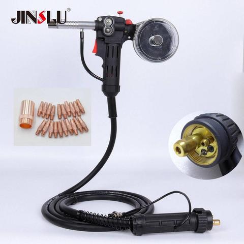 10Ft 3 Meters MIG Welder Spool Gun Wire Feeder Aluminum Welder Use Standard Spool with Euro Connection 24V DC Motor Free Nozzle ► Photo 1/3