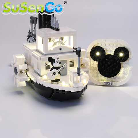 SuSenGo LED Light Set For 21317 Ideas Steamboat Willie Building Blocks Lighting Set Compatible with 16062 11396  NO Model ► Photo 1/6