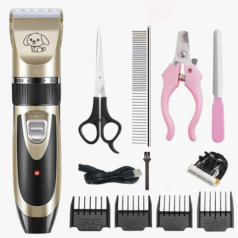 Electrical Pet Hair Trimmer Rechargeable Low-noise Pet Dog Cat Hair Clippers Kit Cat Cutter Machine Grooming Shaver Scissor ► Photo 1/6