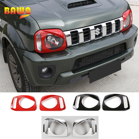 BAWA Lamp Hoods Car Front Headlight Light Lamp Cover for Suzuki jimny 2007+ ABS Car Stickers ► Photo 1/6