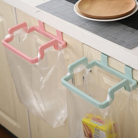 Kitchen Plastic Garbage Bag Rack Holder Cupboard Door Back Hanging Trash Rubbish Bag Storage Shelf Tools Dropshipping ► Photo 1/6