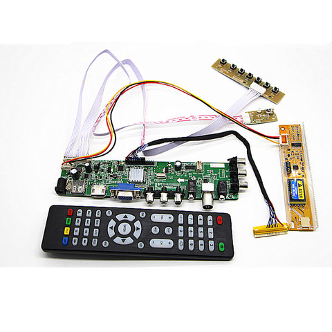 D3663LUA V56 V59 Universal DVB-T2/DVB-T LCD Digital TV Driver Board Kit for 14-inch 15.4-inch 30pin LVDS 1280x800 LCD Screen3663 ► Photo 1/6