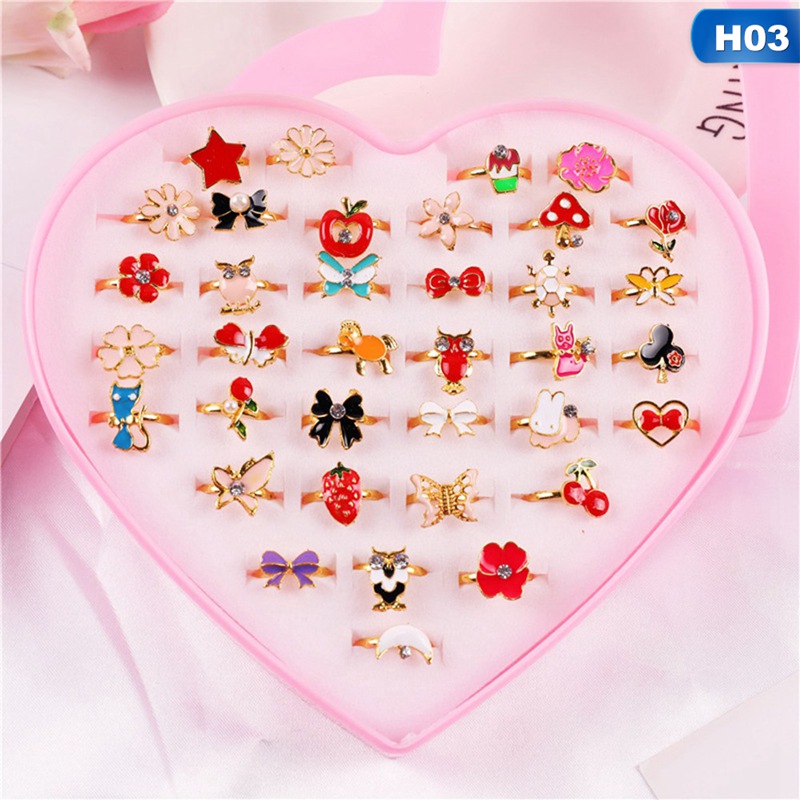 2/10PCSChildren/Kids Mixed Lots Cartoon Rings Jewelry Girl's Toy Gifts Wholesale 