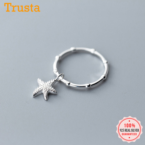 Trustdavis Authentic 100% 925 Sterling Silver Fashion Sweet Starfish Adjustable Ring For Women Silver 925 Ring Jewelry DA987 ► Photo 1/6