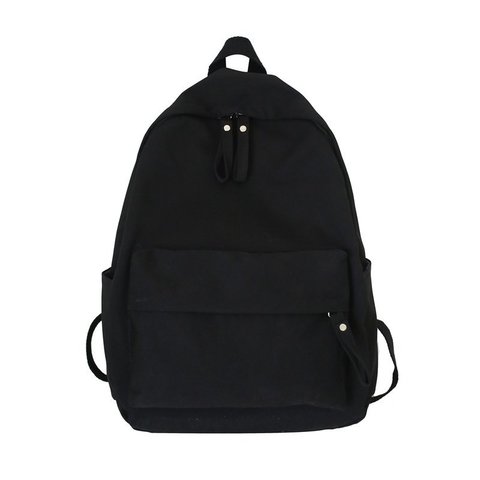 Solid Black Backpack Water Proof Oxford School Bag Minimalist style Unisex Leisure Or Travel Bag Brand High Quality Shoulder Bag ► Photo 1/6