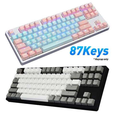 Key Cap 87Pcs/Set PBT Color Matching Light-proof Mechanical Keyboard Keycaps Replacement Gaming Keyboard Computer Accessories ► Photo 1/1