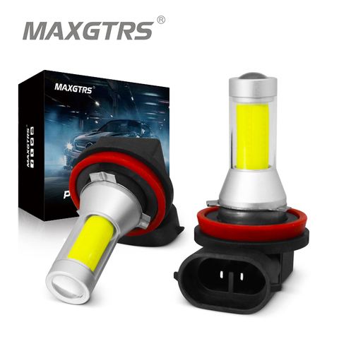 2x Car Fog Bulb H7 H8 H11 9005 9006 HB3 HB4 H16 H10 PSX24W COB LED Chips Lamp LED Daytime Runing Light DRL White Gold Ice Blue ► Photo 1/6