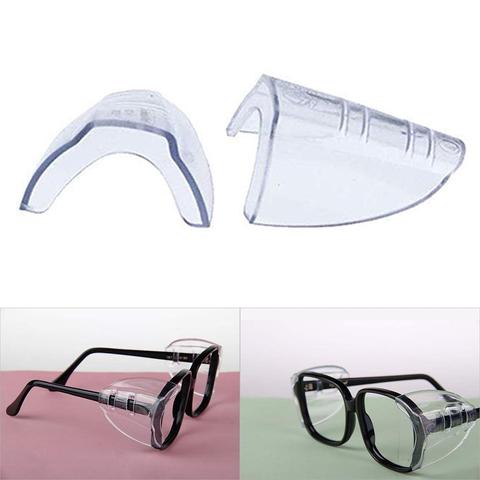 2Pcs Safety Eye Glasses Side Shields Non-toxic Clear Flexible Glasses Side Shields Plastic glasses safe protection ► Photo 1/5