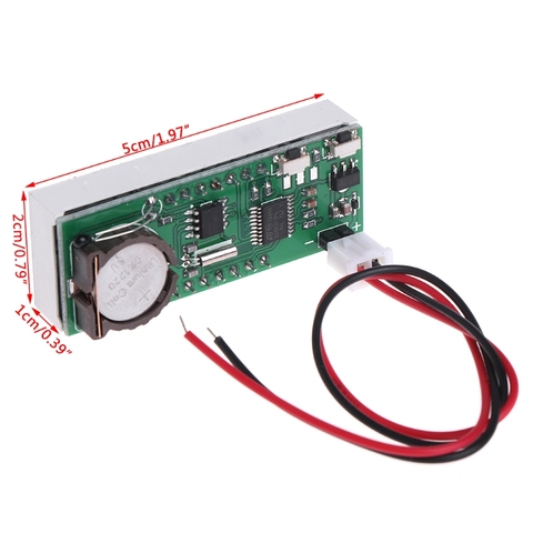 12V 5-24V Electronic Voltmeter Thermometer Clock for Car Auto LED Monitor Module 28TB ► Photo 1/5