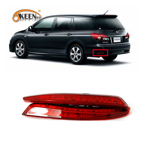 2Pcs LED Rear Bumper Lamp Reflector Fog Lamp For Nissan Wingroad Y12 / AD Van 2006-2014 Tail Light Stop Brake Lamp ► Photo 1/6