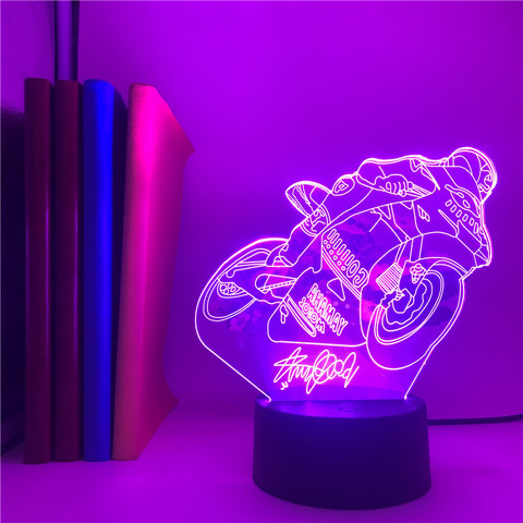 Motorcycle Racer Car Desin LED Night Light Battery USB 3D Nightlamp Child Kid Bedroom Bedside Decorative Lamp Christmas Gifts ► Photo 1/6