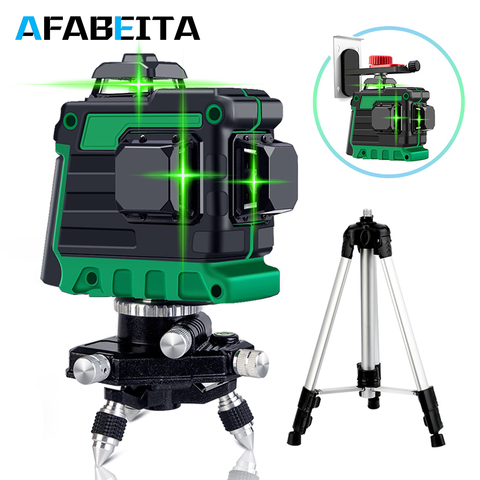 12 Lines 3D Laser Level Green Laser Line Self-Leveling 360 Degree Horizontal & Vertical Cross Lines With Tripod Outdoor ► Photo 1/6