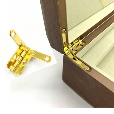 10Pcs Antique Bronze Hinge Support Frame Jewelry Wine Case Wooden Cigar Gift box lid 90 Degree Spring furniture Hardware ► Photo 1/6