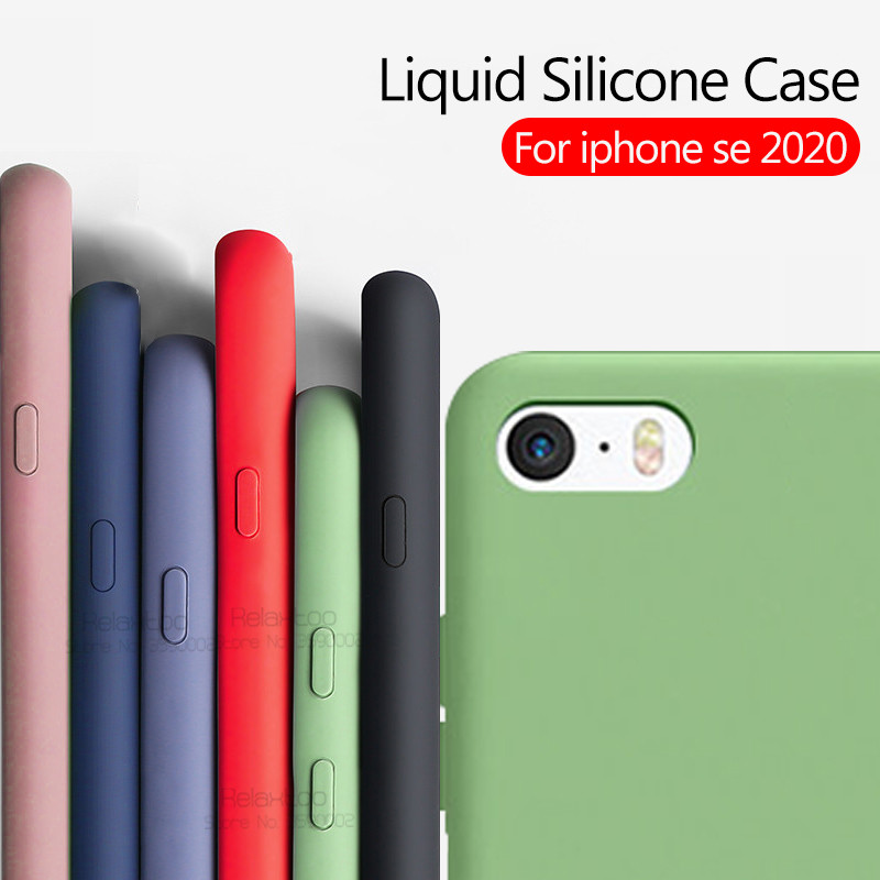 Buy Online For Iphone Se Case Soft Silicone Liquid Candy Colors Anti Scratch Matte Tpu Cover For Iphone Se2 Se 2 Case 4 7 Slim Funda Alitools