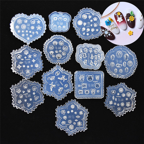 Silicone Mold tiny beads flower pig bear leaf shell dolphin beauty nail art Resin Silicone Mould tool UV epoxy resin silicone ► Photo 1/6