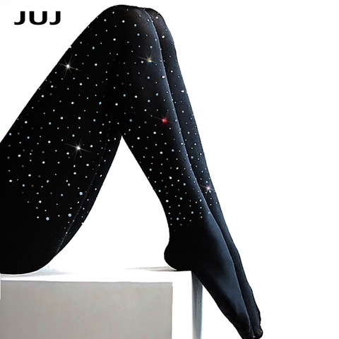 2022 New Sexy Women Plus Size Rhinestone Tights 100D Stretchy Bling Pantyhose Autumn Winter Thick Tights High Quality Pantyhose ► Photo 1/6