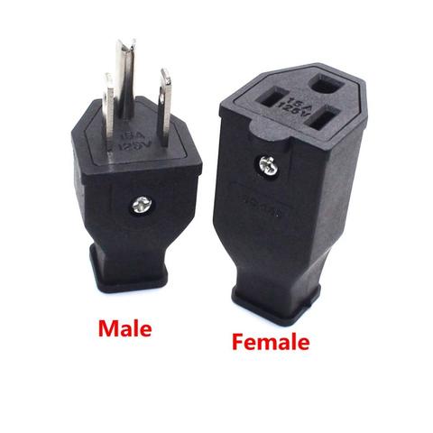 US American 3 Pins Industrial AC Electrical Power Rewireable Plug Male Wire Socket Outlet Adapter Extension Cord Connector 15A ► Photo 1/6