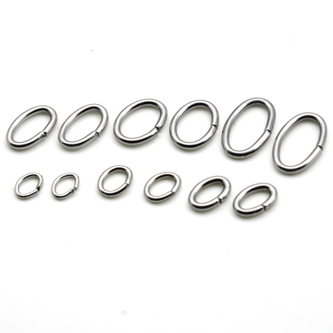 100pcs Never Fade Stainless Steel Oval Jump Rings Split Ring Silver Tone Connector For Diy Jewelry Making Finding Accessories ► Photo 1/2
