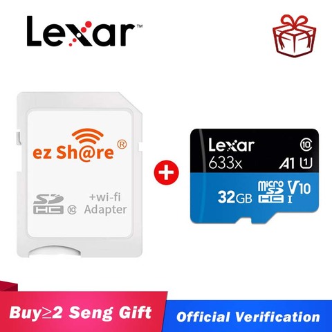 ezshare Wireless WIFI SD Card+Lexar Micro SD Card 128GB 32GB Class10 64GB 256GB TF Flash Memory Card MicroSD Card WIFI Adapter ► Photo 1/6