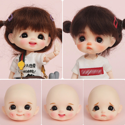 New STO EGG doll head lovely 1/8 BJD dolls OB DIY custom made ob11 Makeup doll head YMY body Doll accessories ► Photo 1/6