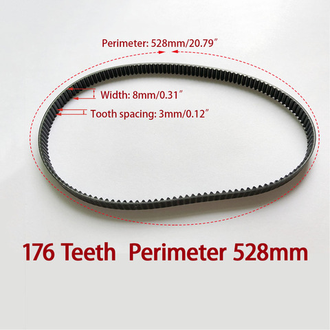 176T Breadmaker Conveyor Belts bread machine belts Bread Maker Parts 176Teeth Perimeter 528mm Kitchen Appliance accessories ► Photo 1/6