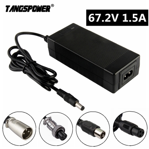 TANGSPOWER 67.2V 1.5A lithium battery e-bike charger for 16Series 60V Li-ion battery pack electric bike charger high quality ► Photo 1/6