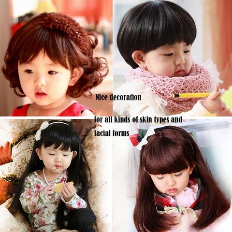 Lovely Adorable Boys Girls Hair Wig Full Head Children Wigs Cute Kids Daily Wearing Hairpiece For 5-10 Years Old ► Photo 1/6