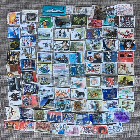 50Pcs/Bag United Kingdom UK Stamps All Different NO Repeat Used Marked Postage Stamps for Collecting ► Photo 1/1