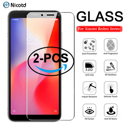 2Pcs/Lot Tempered Glass For Xiaomi Redmi 6 6a 7 7a 8 8a 5a 5Plus Screen Protector Glass on Redmi Note 7 8 Pro Glass Screen Guard ► Photo 1/6