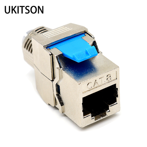 CAT8 RJ45 Insert Keystone Jack Socket CAT.8 LAN Zinc Alloy Connector For 40Gbps Super Speed Ethernet Network Cable ► Photo 1/6