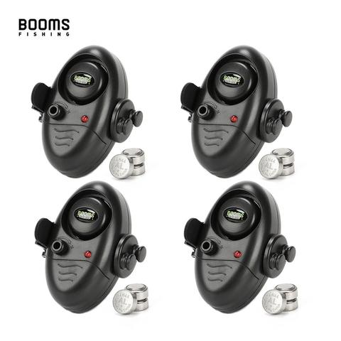 Booms Fishing E02 Bite Alarm Fishing Signalizator Carp Fish Indicator with LED / Sounds Battery Include 4 sets ► Photo 1/6
