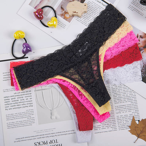 L XL XXL XXXL adjusted Sexy cozy  Lace Briefs g thongs Underwear Lingerie for women 1pcs zx1041 ► Photo 1/6