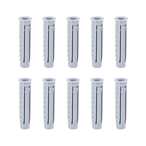 uxcell 100pcs 6mmX30mm Plastic Expansion Pipe Column Concrete Anchor Wall Plug Gray  for Home Garden DIY Application ► Photo 1/4