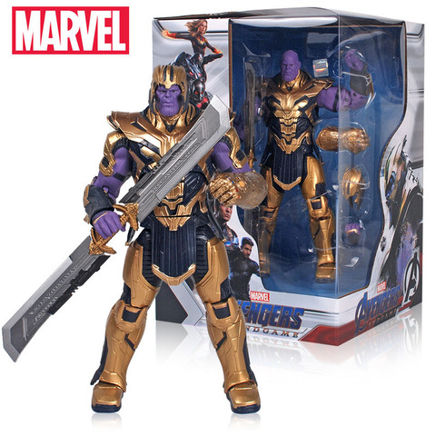 Original Marvel Avengers 4 Thanos Action Figure Toy Disney 8 Inch Avengers 4 Endgame Thanos Infinity Gauntlet Christmas Gifts ► Photo 1/6