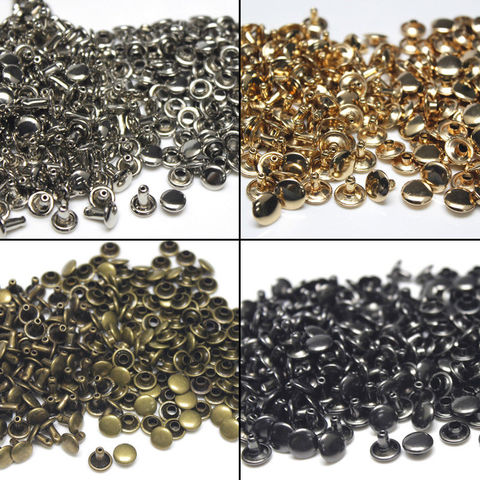 100sets 7/9/10/12mm Metal Double Cap Rivets Studs Round Rivet for Leather Bag Belt Clothing Garment Shoes Collar Decor ► Photo 1/5