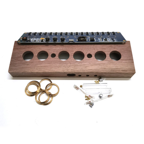 IN14 glow tube electronic tube clock boyfriend girlfriend exquisite Walnut, beech wood Classical IN-14 DIY ► Photo 1/6