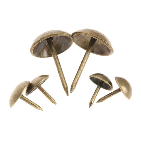 100pcs Antique Brass Upholstery Nail Jewelry Gift Wine Box Sofa Decorative Tacks Stud 7mm/9mm/13mm Pushpin Door nail Sofa screws ► Photo 1/6